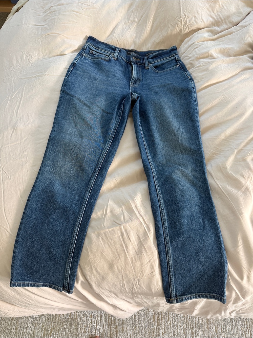 Banana Republic Women's Mid-Blue Straight-Leg Jeans